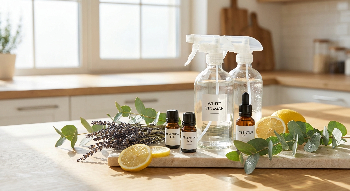 découvrez comment combiner vinaigre blanc et huiles essentielles pour nettoyer votre maison naturellement, efficacement et sans produits chimiques.
